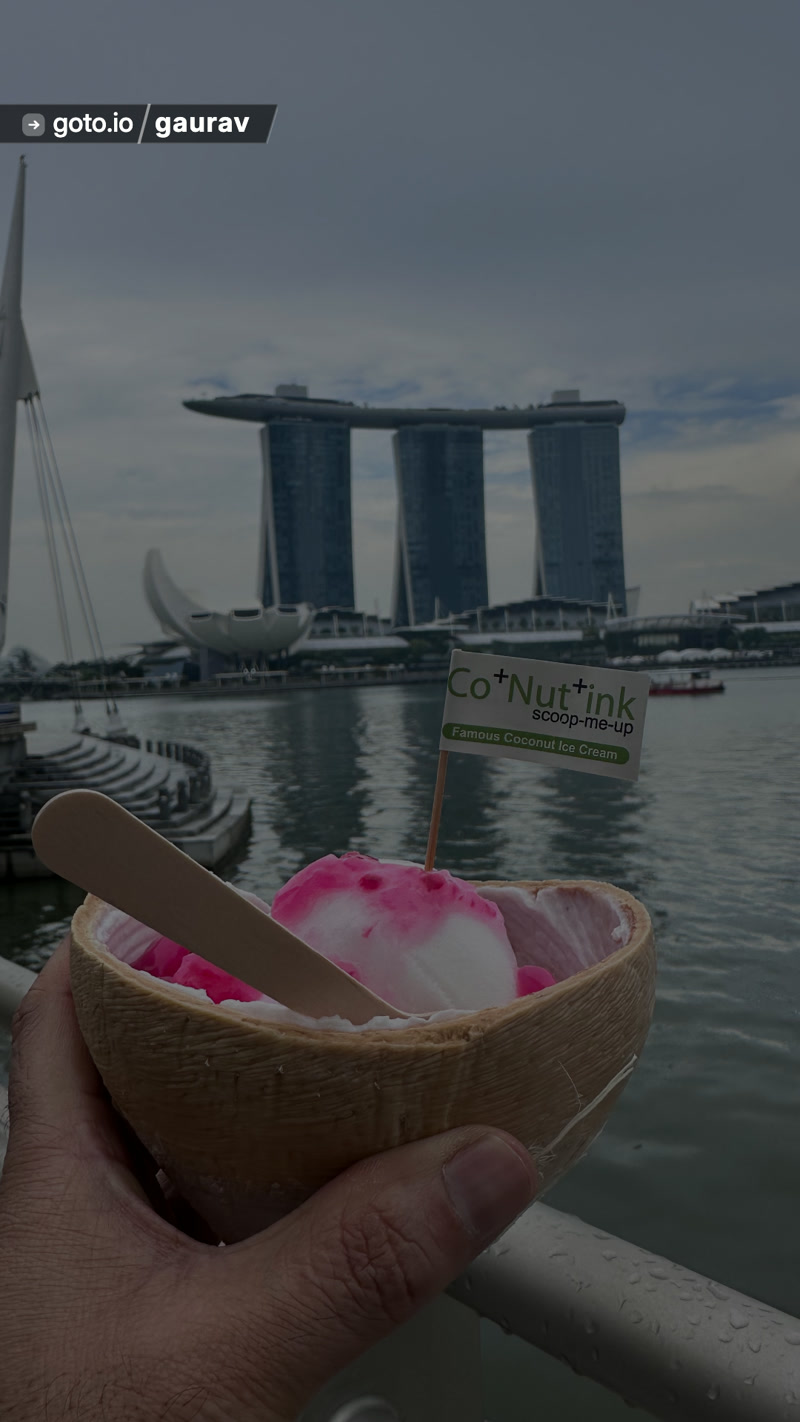 Creator reel from Singapore with GoTo.io identity tag